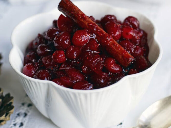 10. Port & cranberry sauce with juniper